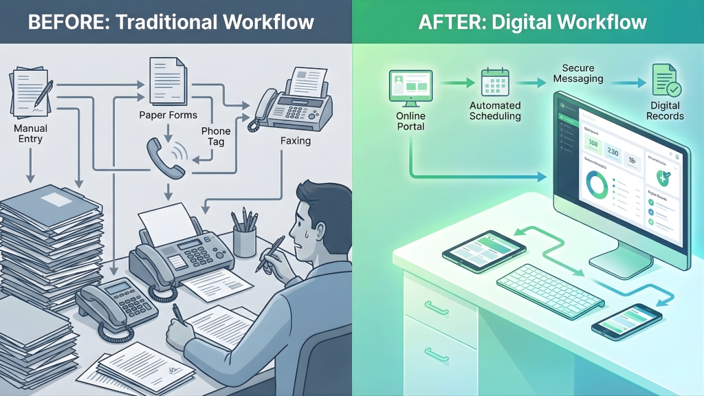 HME case study results showing 30 percent reduction in intake cycle time through integrated telehealth workflows